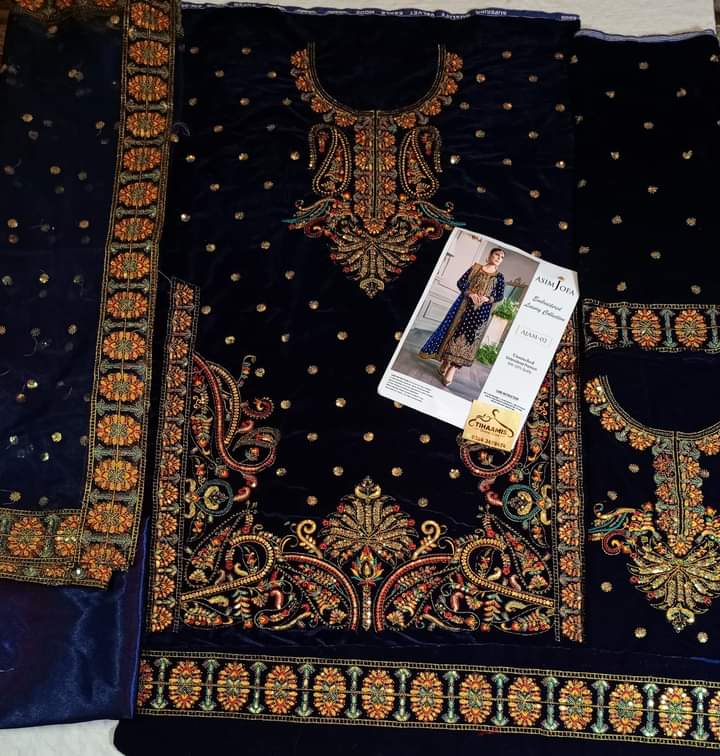 Asim Jofa Velvet Suit-Aarasta