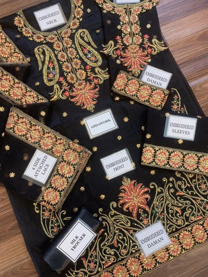 Asim Jofa Organza Suit-Aarasta