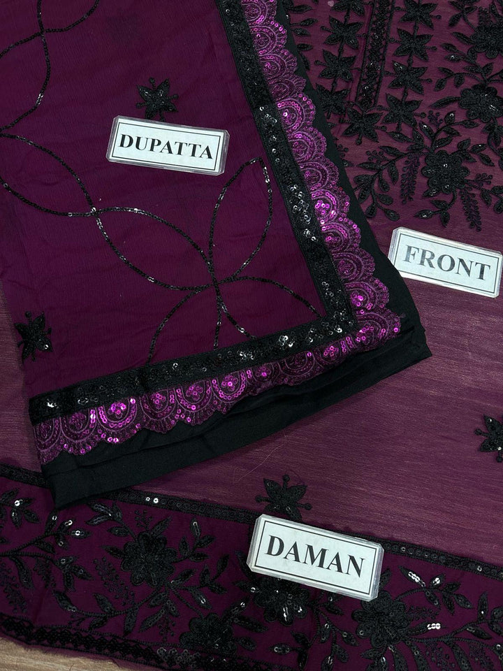 Asim Jofa Chiffon Suit-Aarasta