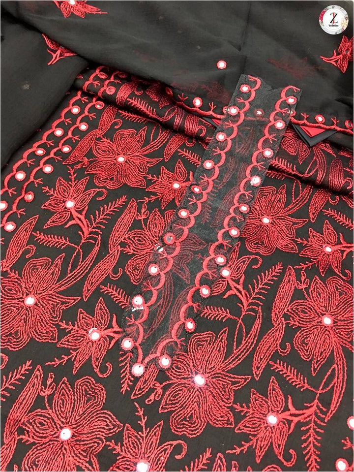 Asim Jofa Chiffon Suit-Aarasta