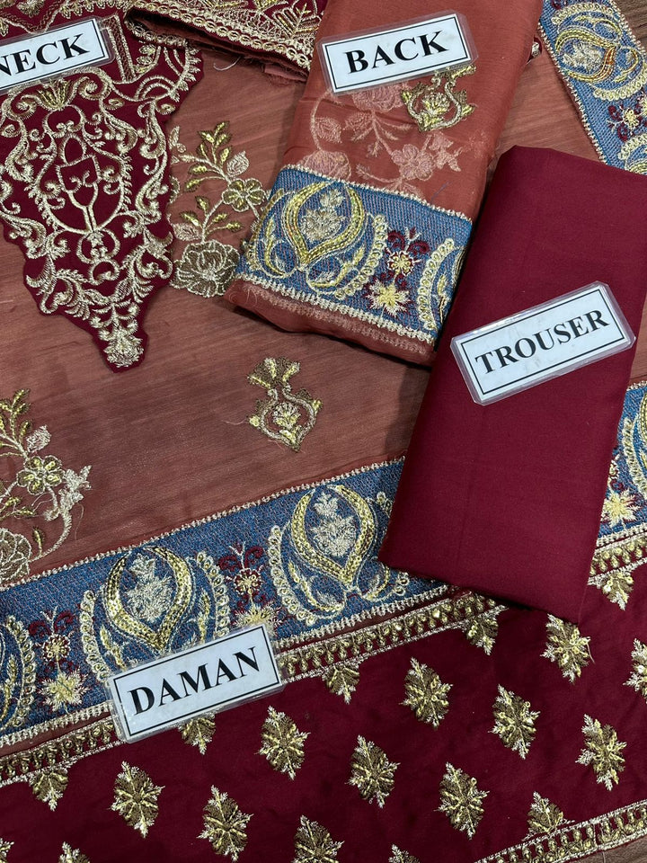 Asim Jofa Chiffon Suit-Aarasta