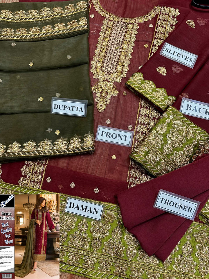 Asim Jofa Chiffon Suit-Aarasta