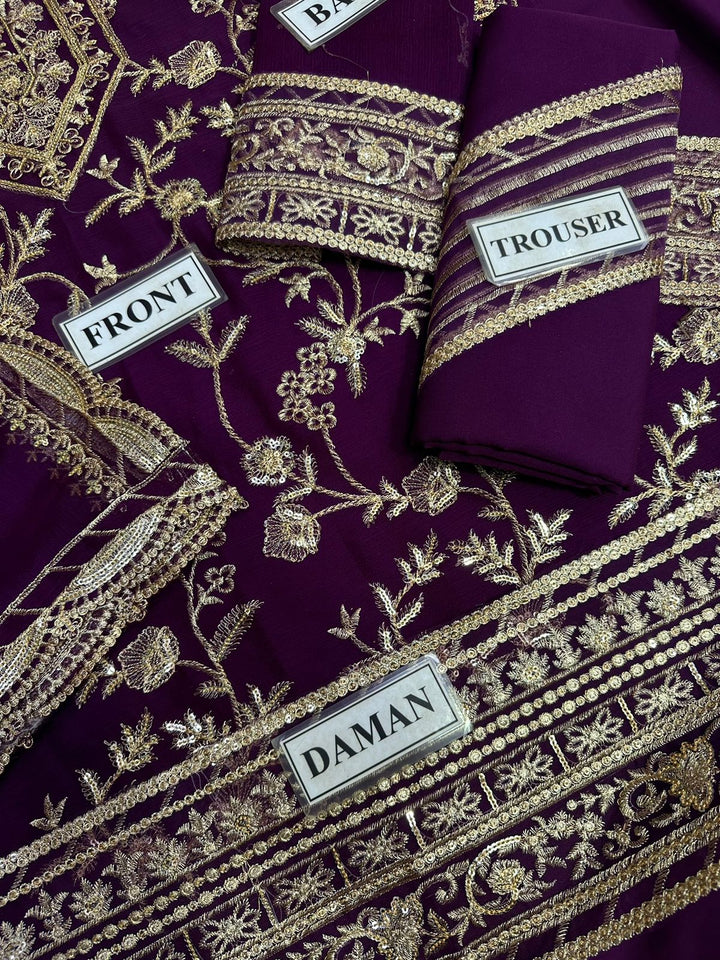 Asim Jofa Chiffon Suit-Aarasta