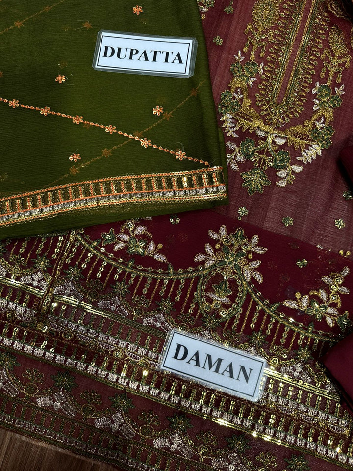 Asim Jofa Chiffon Suit-Aarasta