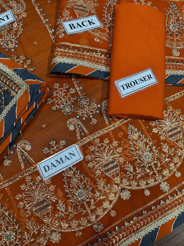 Asim Jofa Chiffon Suit-Aarasta