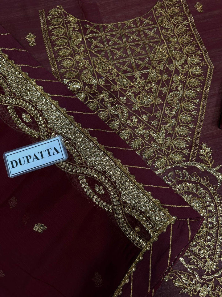 Asim Jofa Chiffon Suit-Aarasta