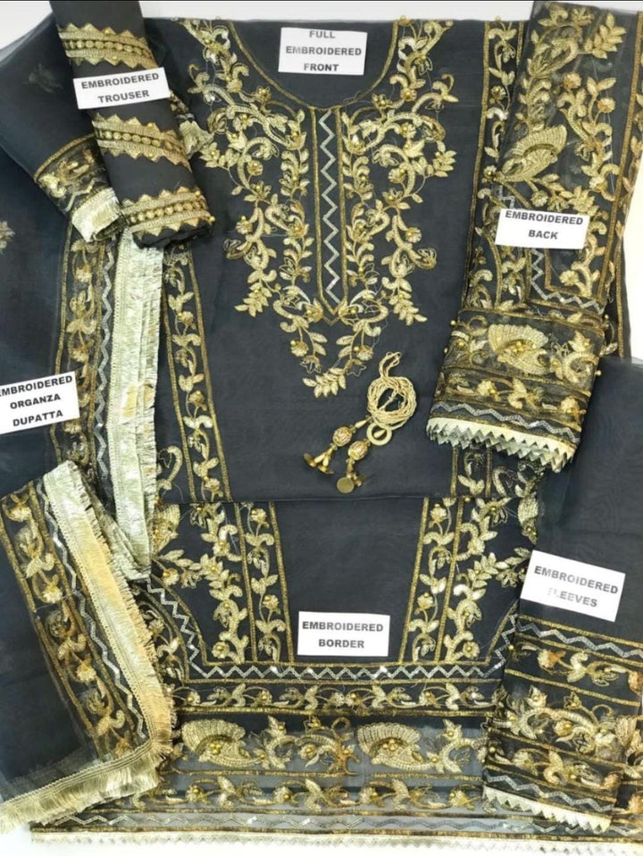 Asim Jofa Organza Suit-Aarasta