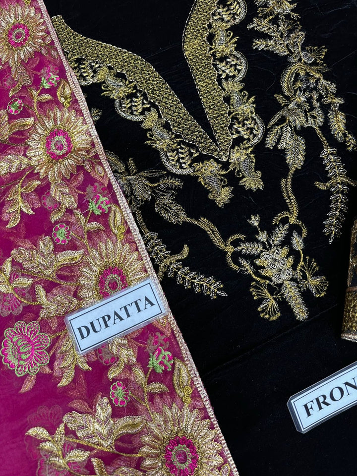 Ammara Khan Velvet Suit-Aarasta