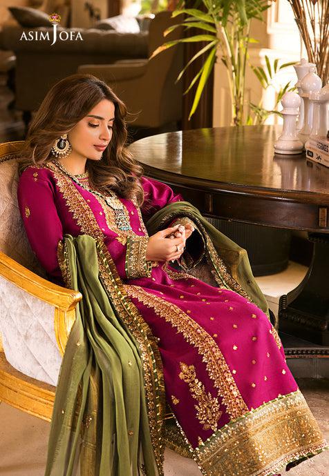 Asim Jofa Chiffon Suit-Aarasta