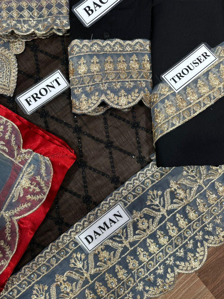 Asim Jofa Chiffon Suit-Aarasta