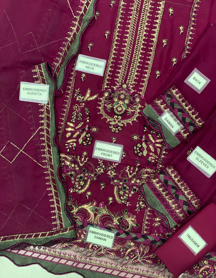 Asim Jofa Chiffon Suit-Aarasta