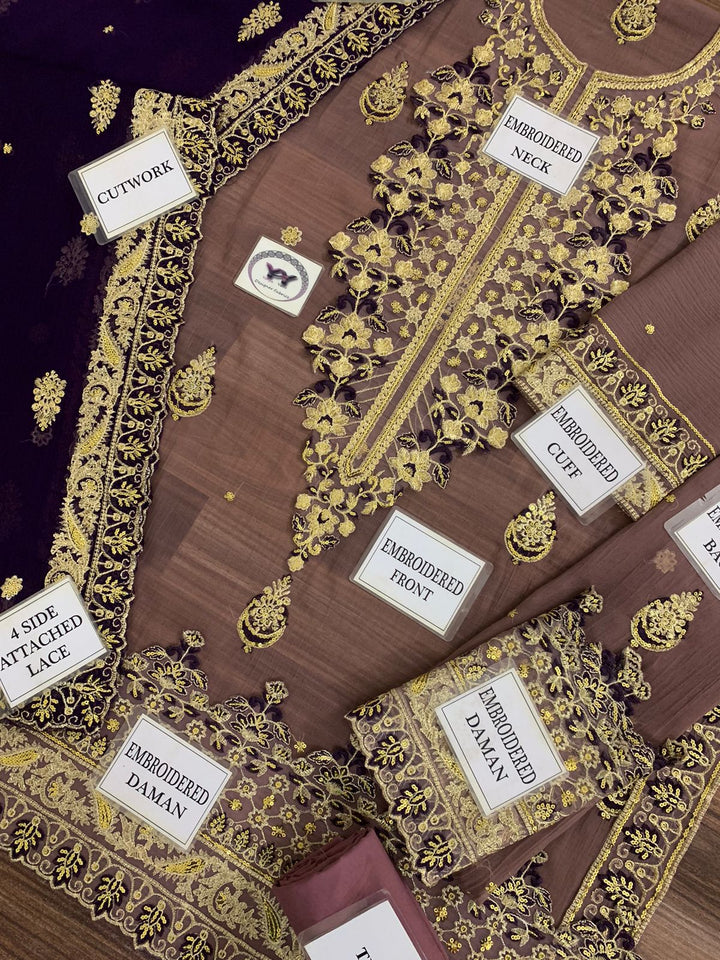 Asim Jofa Chiffon Suit-Aarasta