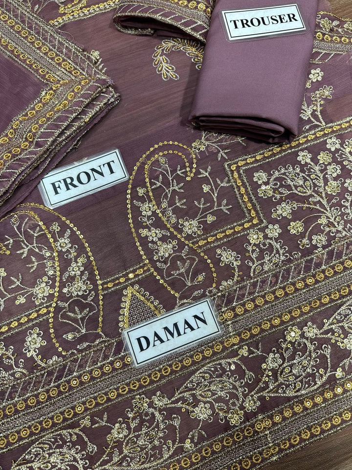 Asim Jofa Chiffon Suit-Aarasta