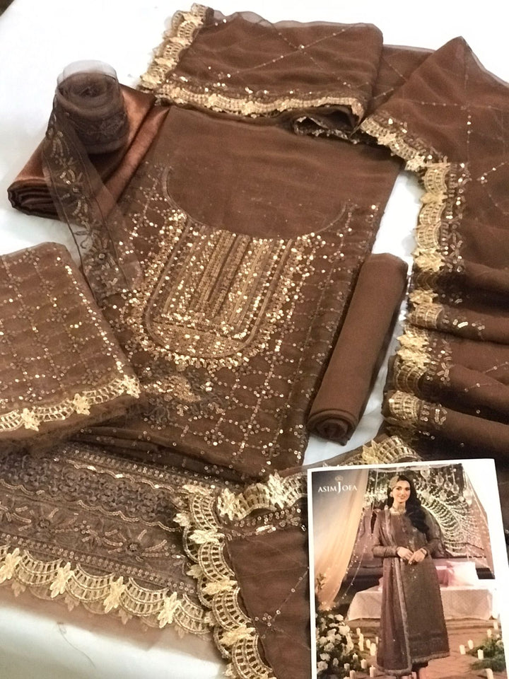 Asim Jofa Chiffon Suit-Aarasta