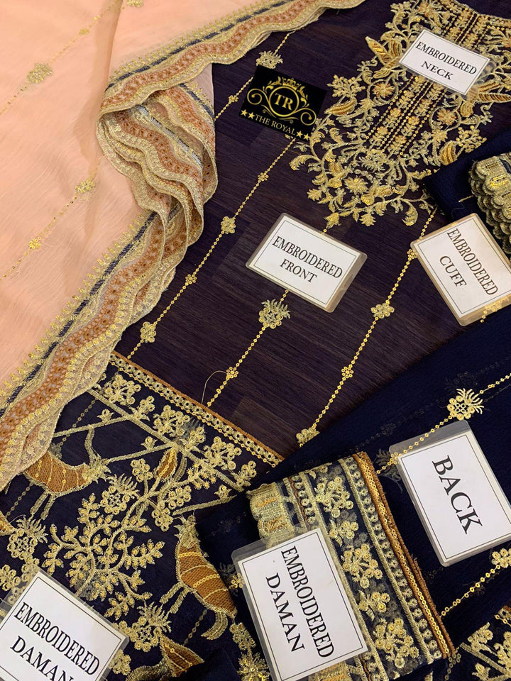 Asim Jofa Chiffon Suit-Aarasta