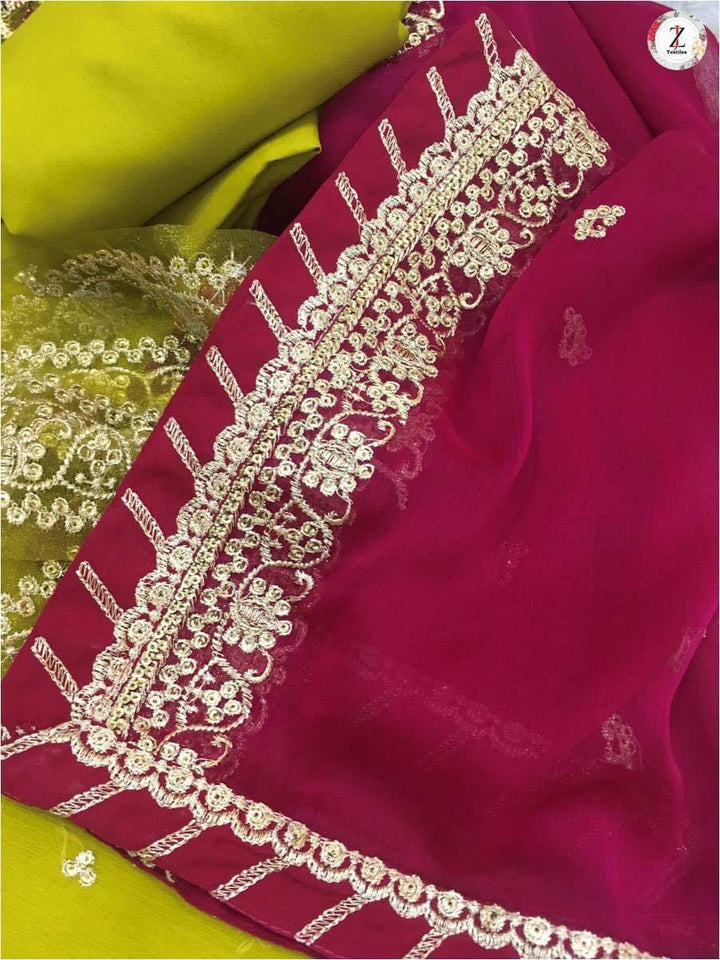 Asim Jofa Chiffon Suit-Aarasta