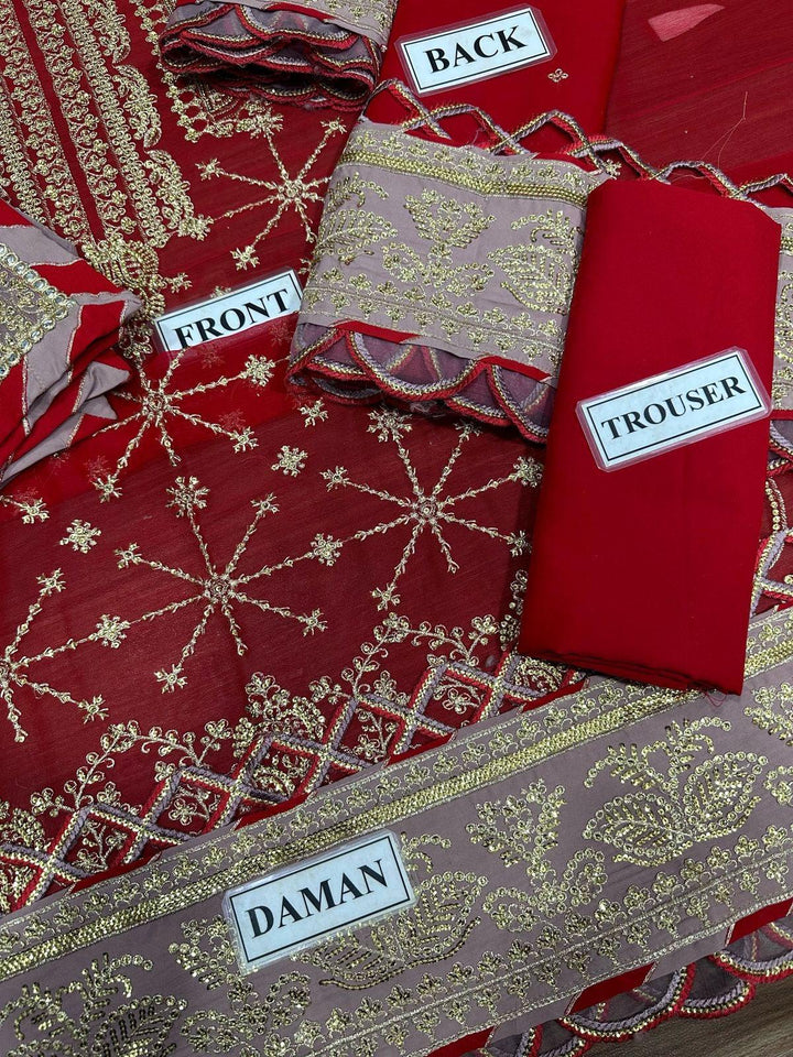 Asim Jofa Chiffon Suit-Aarasta