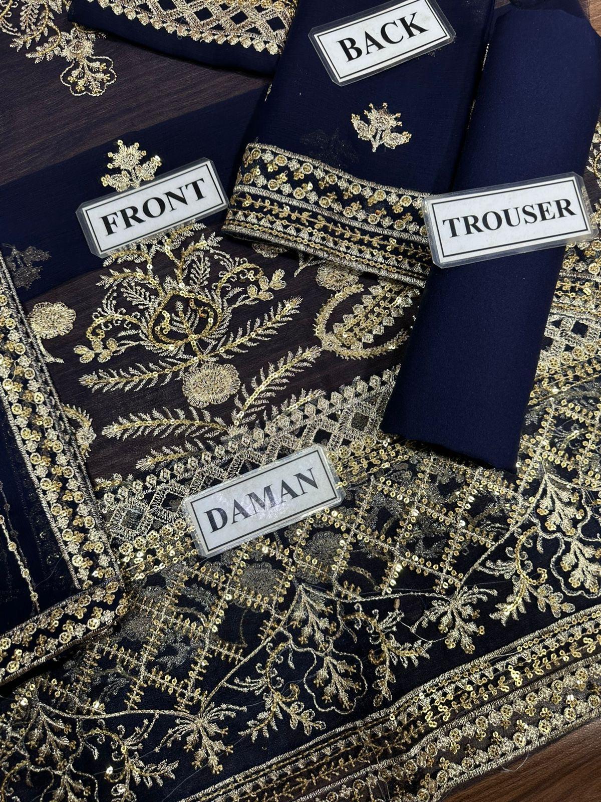 Asim Jofa Chiffon Suit-Aarasta