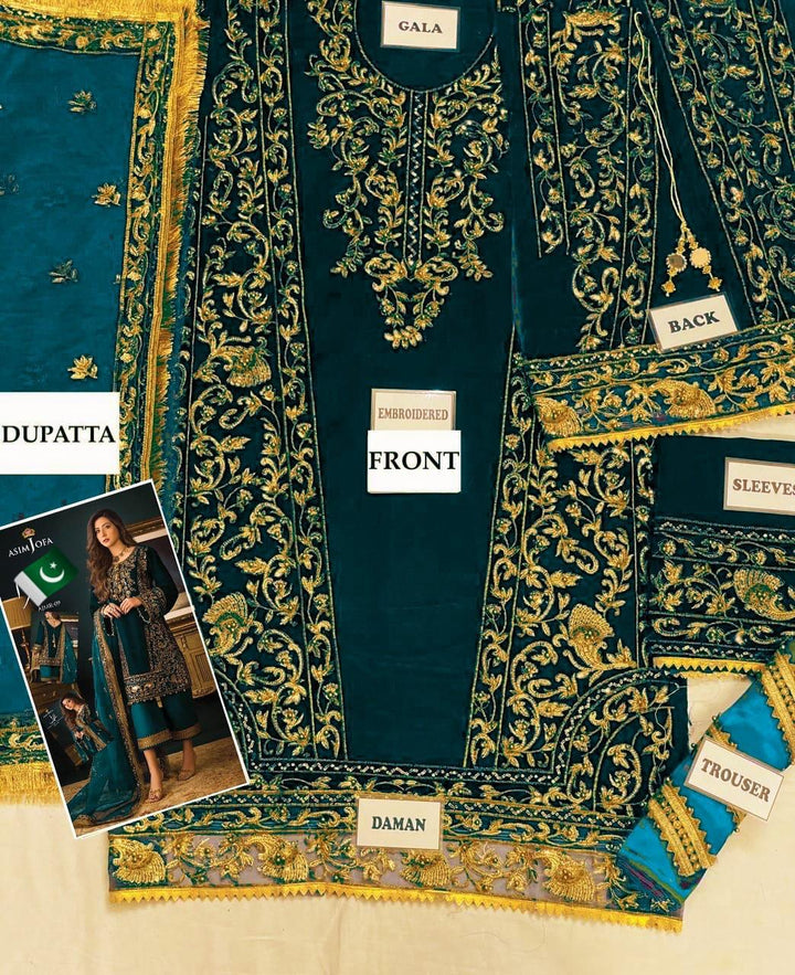 Asim Jofa Velvet Suit-Aarasta