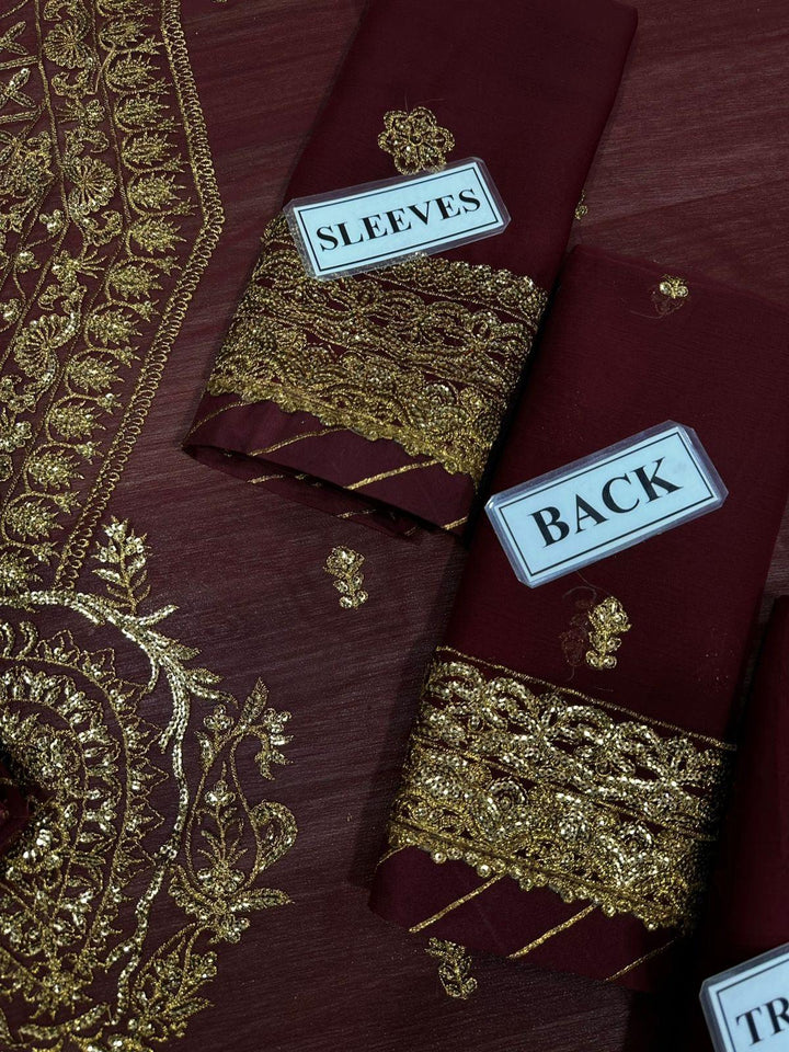 Asim Jofa Chiffon Suit-Aarasta