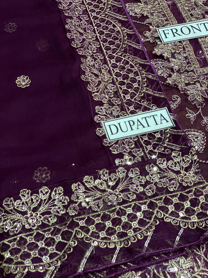 Asim Jofa Chiffon Suit-Aarasta