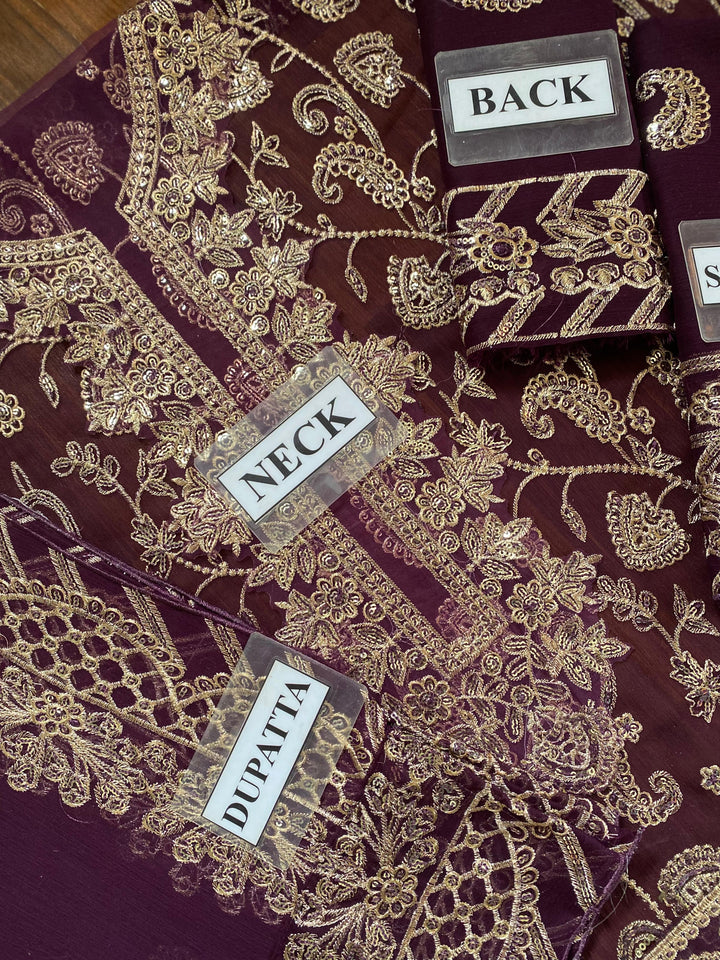 Asim Jofa Chiffon Suit-Aarasta