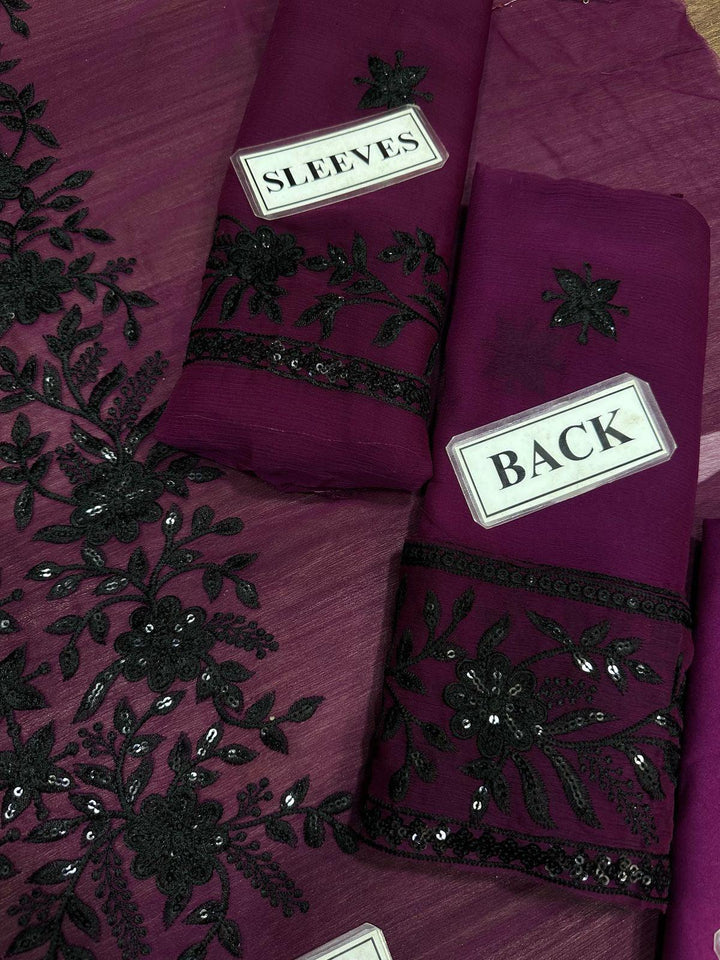 Asim Jofa Chiffon Suit-Aarasta