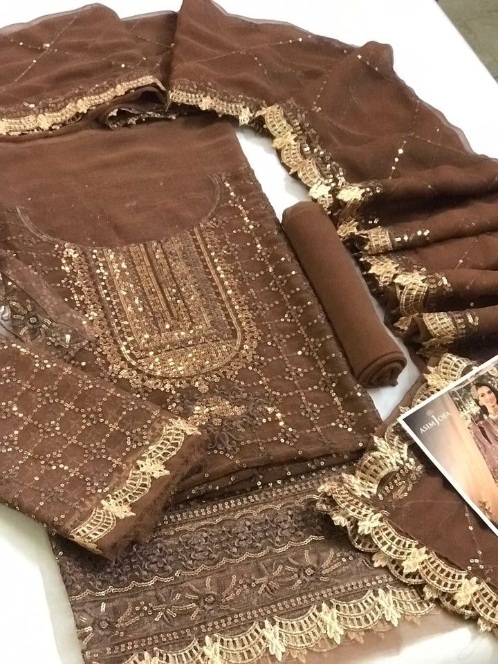 Asim Jofa Chiffon Suit-Aarasta