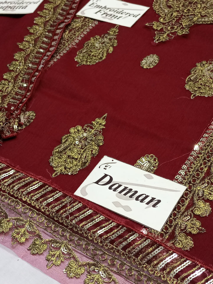 Asim Jofa Chiffon Suit-Aarasta