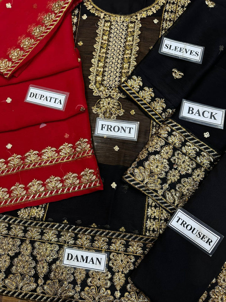 Asim Jofa Chiffon Suit-Aarasta