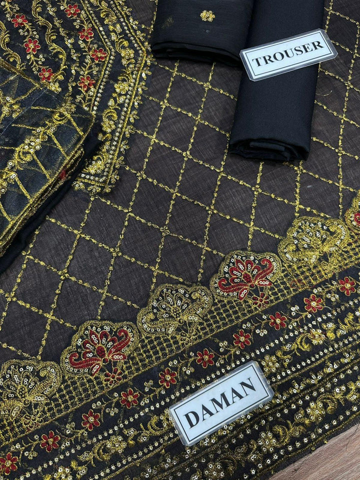 Asim Jofa Chiffon Suit-Aarasta