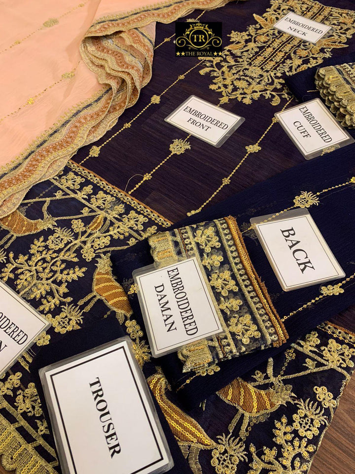 Asim Jofa Chiffon Suit-Aarasta