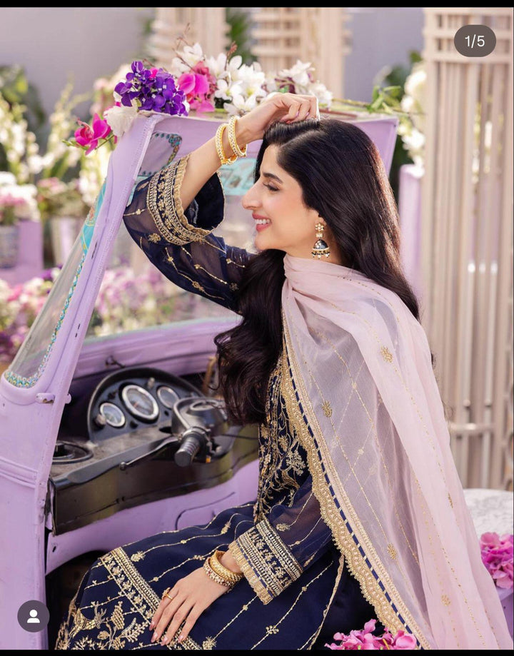 Asim Jofa Chiffon Suit-Aarasta