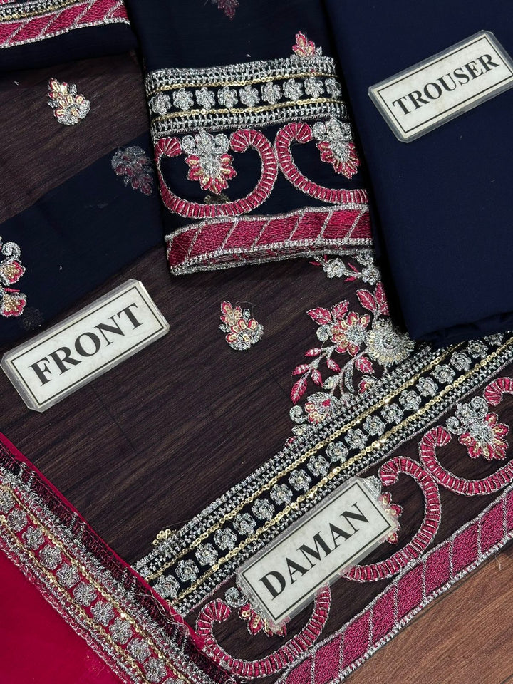 Asim Jofa Chiffon Suit-Aarasta