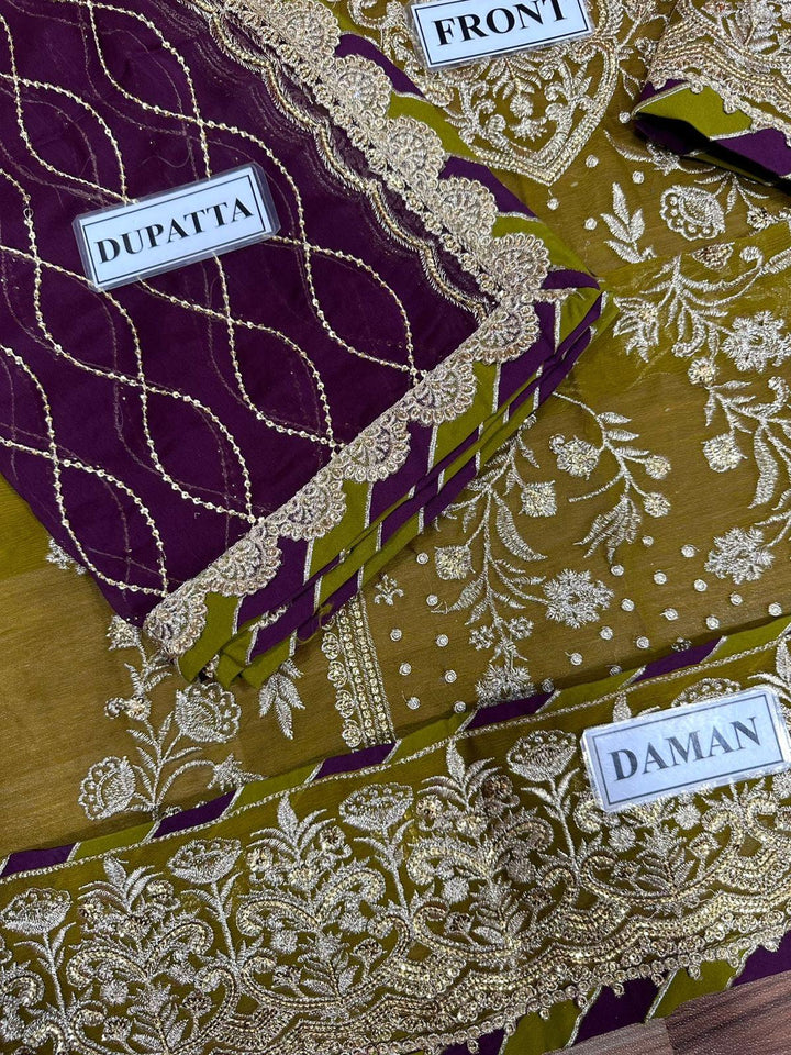 Asim Jofa Chiffon Suit-Aarasta