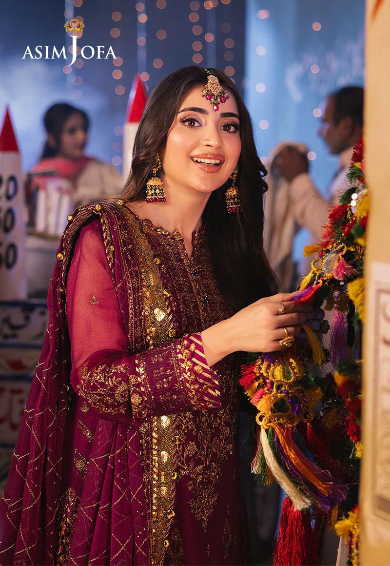 Asim Jofa Chiffon Suit-Aarasta