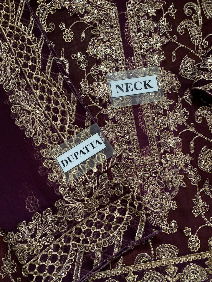 Asim Jofa Chiffon Suit-Aarasta