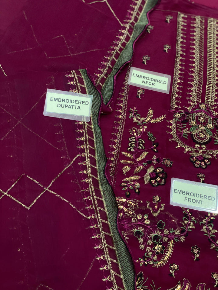 Asim Jofa Chiffon Suit-Aarasta