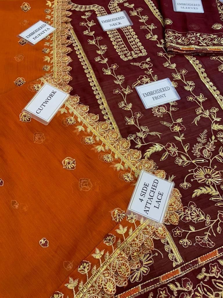 Asim Jofa Chiffon Suit-Aarasta