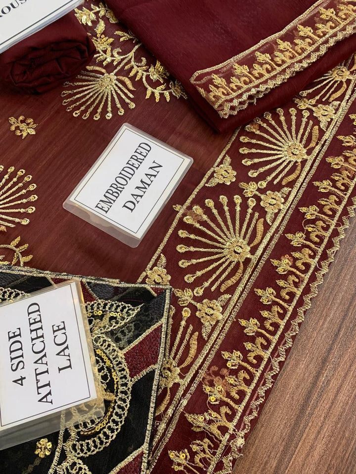 Asim Jofa Chiffon Suit-Aarasta