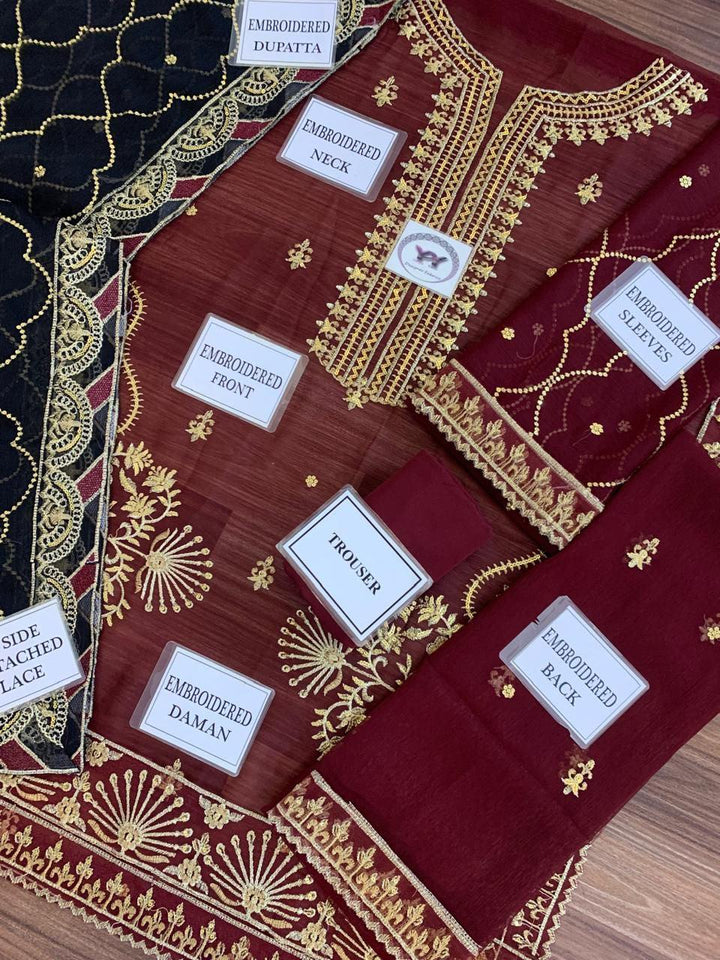 Asim Jofa Chiffon Suit-Aarasta