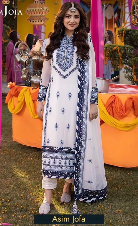 Asim Jofa Chiffon Suit-Aarasta