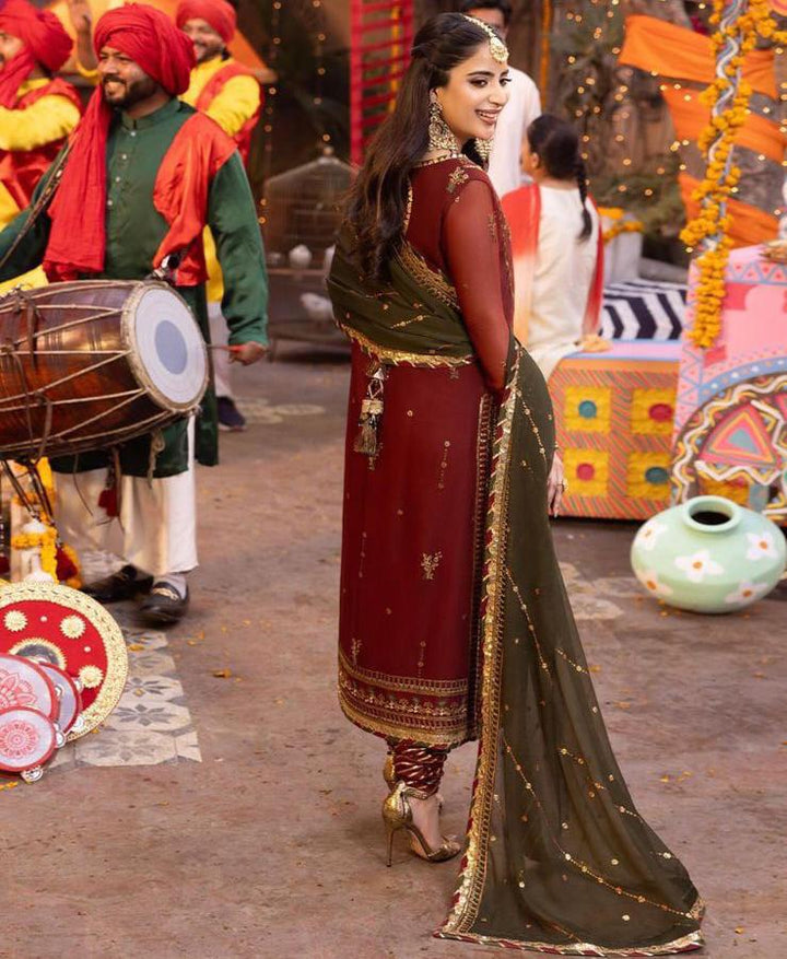 Asim Jofa Chiffon Suit-Aarasta