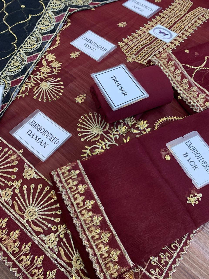 Asim Jofa Chiffon Suit-Aarasta