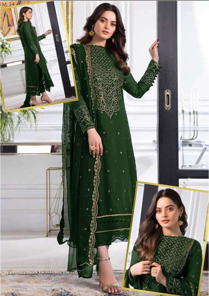 Asim Jofa Chiffon Suit-Green-Chiffon-Aarasta