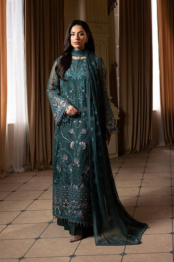 Asim Jofa Chiffon Suit-Green-Chiffon-Aarasta