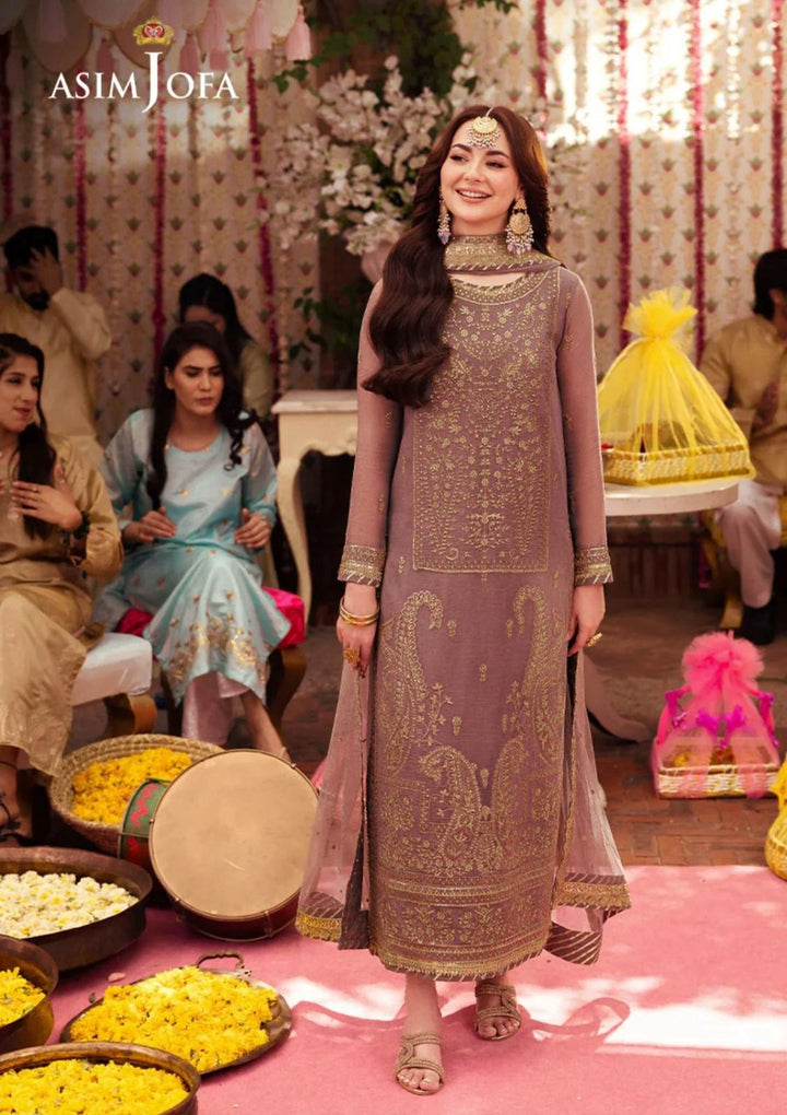 Asim Jofa Chiffon Suit-Purple-Chiffon-Aarasta