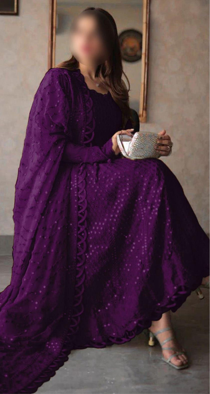 Asim Jofa Chiffon Suit-Purple-Chiffon-Aarasta