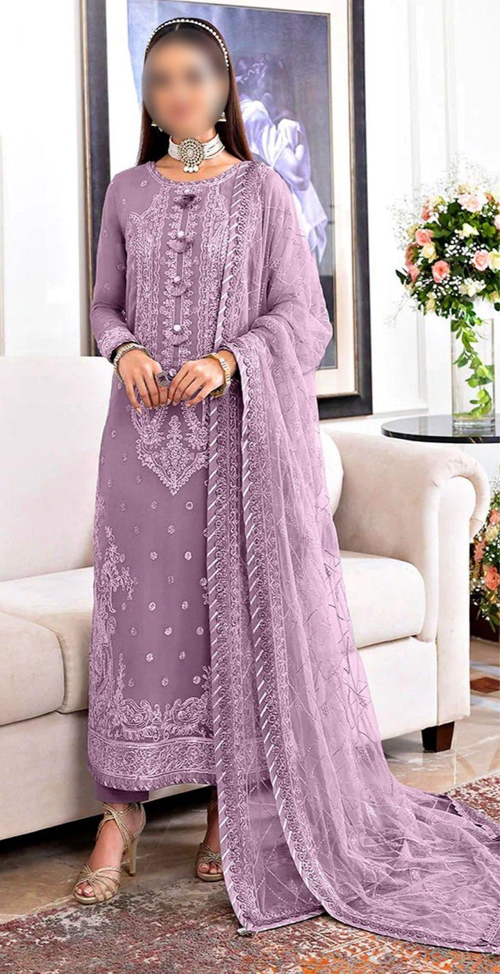 Asim Jofa Chiffon Suit-Purple-Chiffon-Aarasta