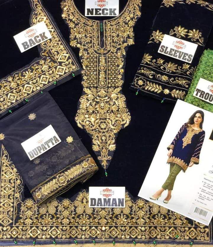 Aisha Imran Velvet Suit-Aarasta